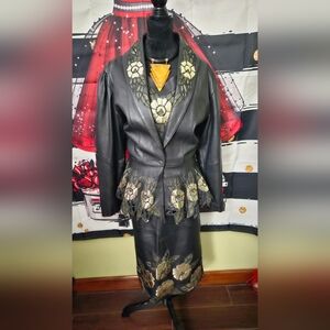 Vintage Three Piece Leather Suit